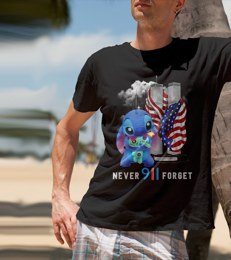 Never 9/11 Forget Stitch We Will Never Forget T-Shirt