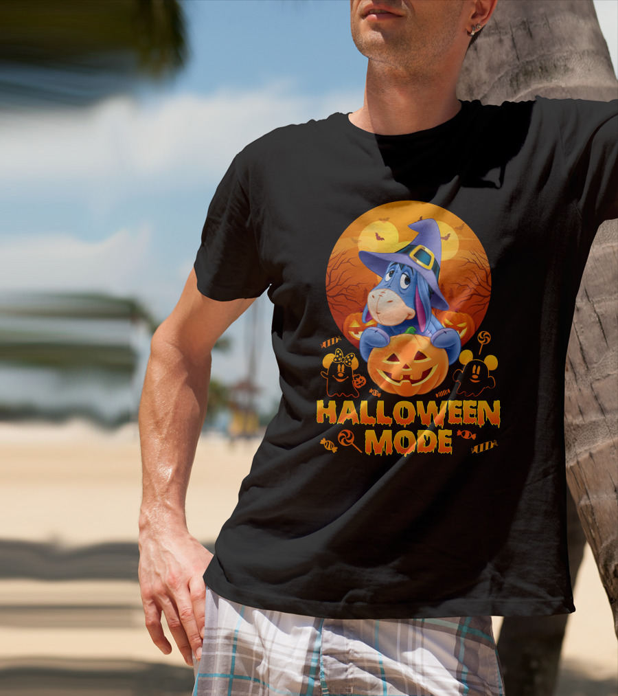 Eeyore Halloween Mode Pumpkins And Candy T-Shirt