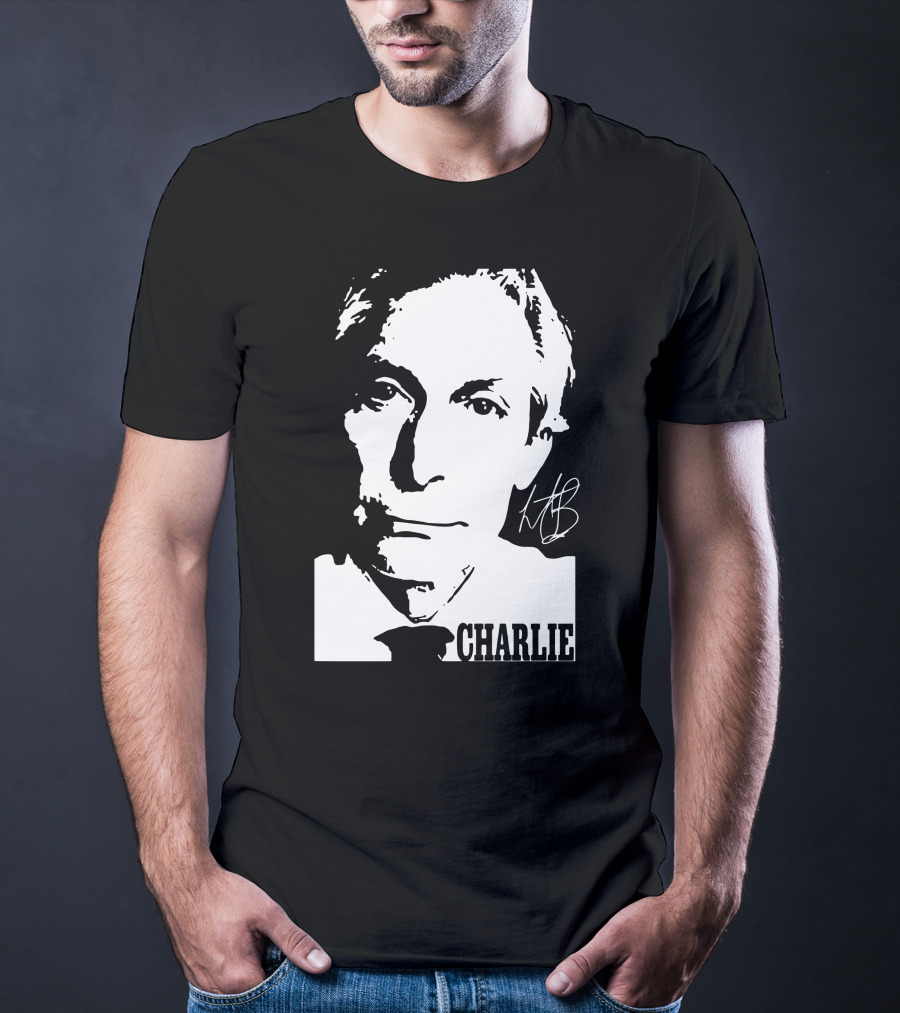 Charlie Thanks For Mermories Black And White T-Shirt