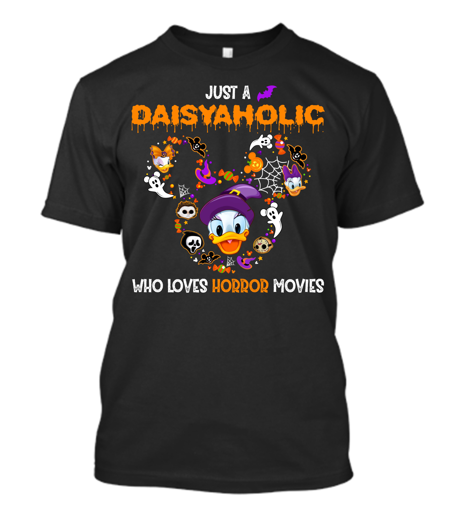 Just A Daisyaholic Who Loves Horror Movies T-Shirt