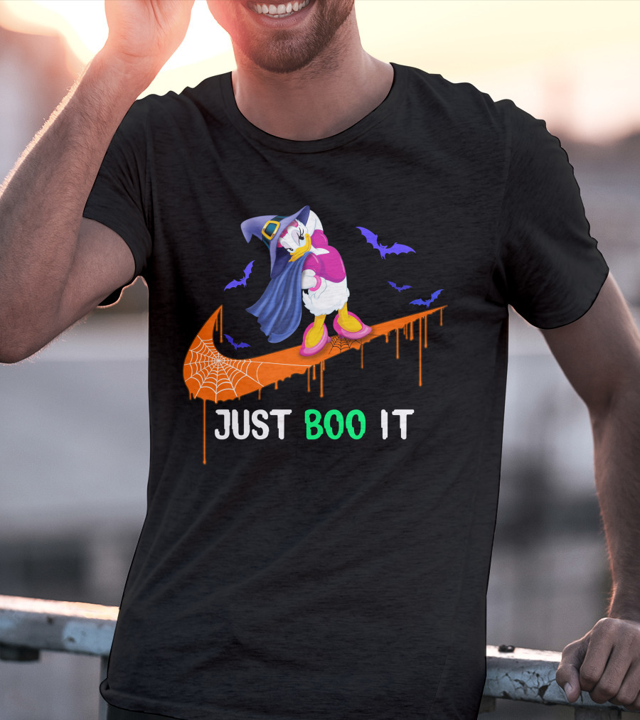 Daisy Witch Just Boo It Halloween Nike Style T-Shirt