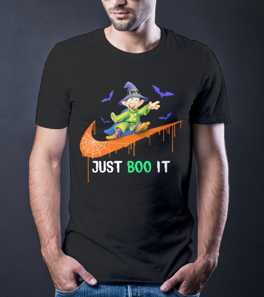Just Boo It Dopey Halloween Bats Nike Swoosh T-Shirt