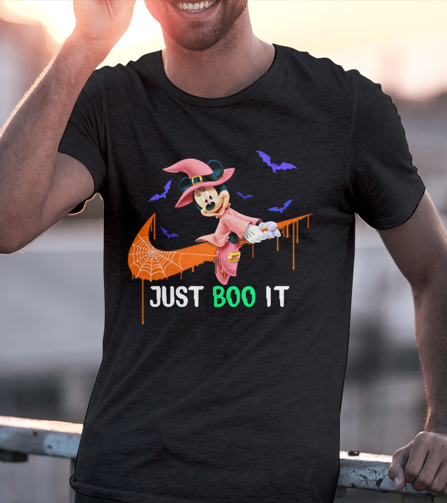 Just Boo It Minnie Halloween Witch Nike T-Shirt