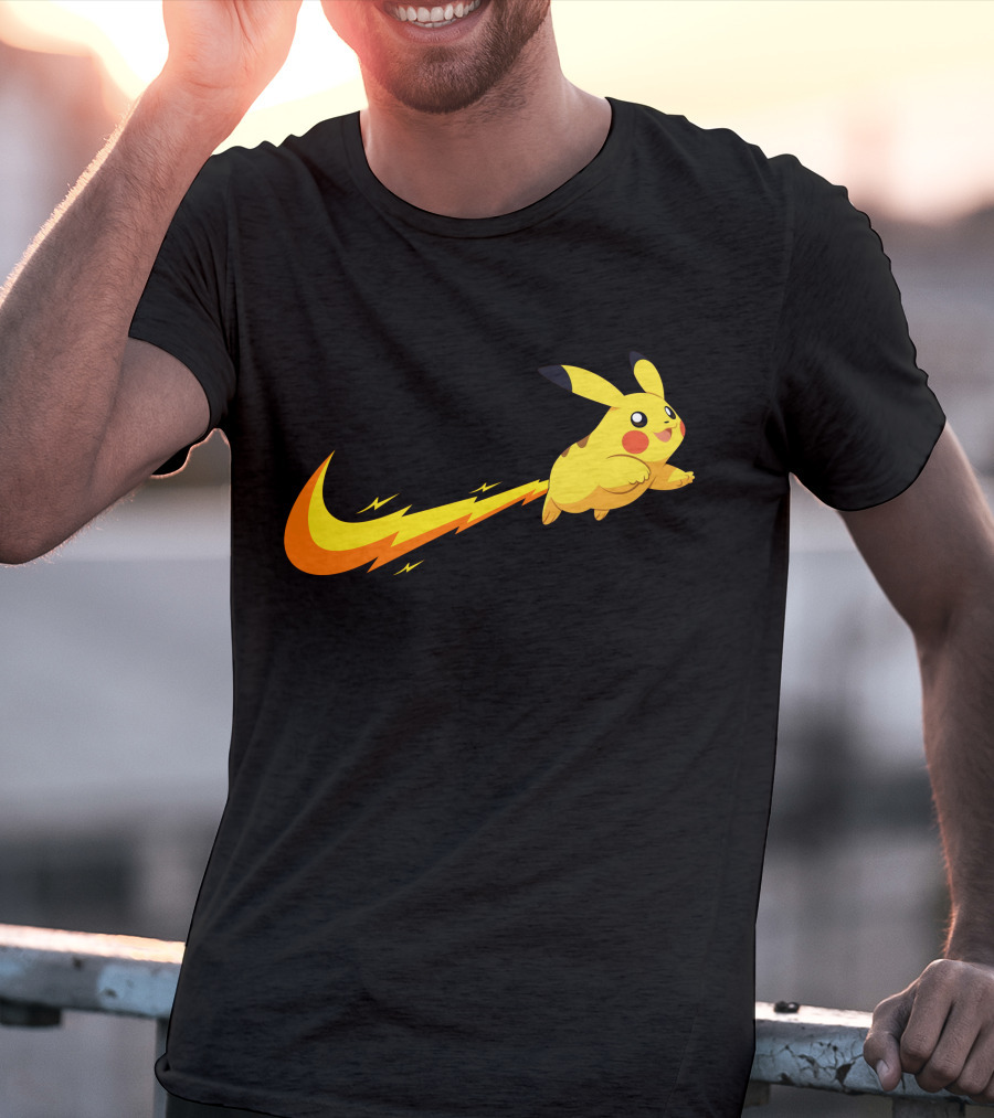 Pikachu Lightning Bolt Power Jump T-Shirt