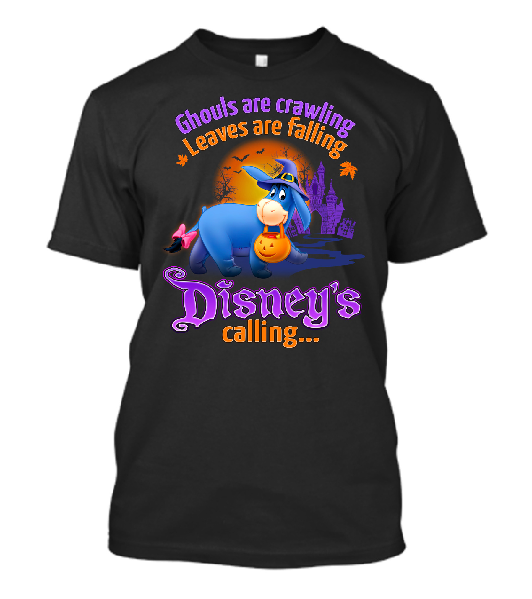 Ghouls Are Crawling Leaves Are Falling Disney's Calling Eeyore Halloween T-Shirt