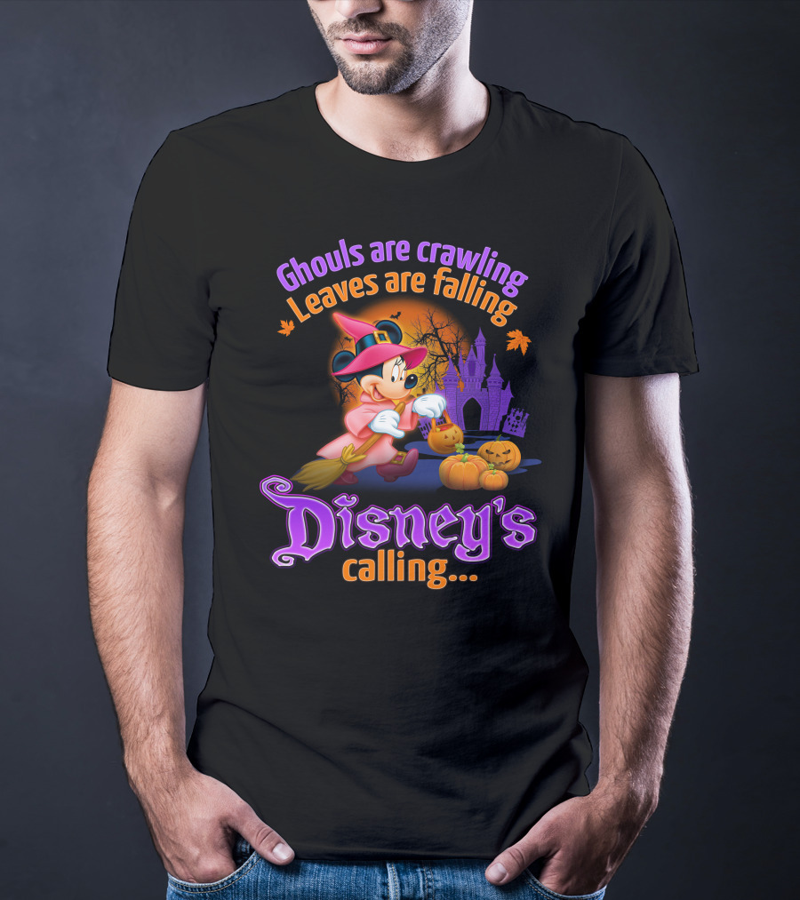 Ghouls Are Crawling Leaves Are Falling Disney's Calling Minnie T-Shirt