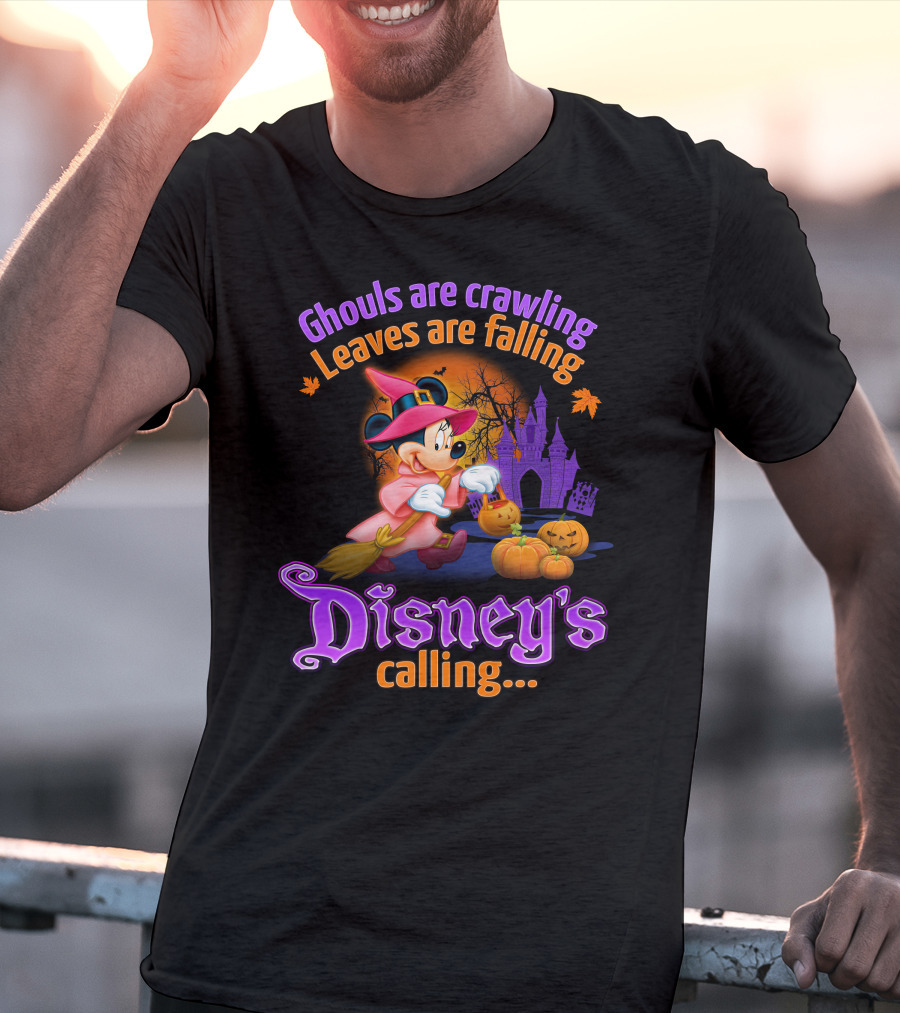 Ghouls Are Crawling Leaves Are Falling Disney's Calling Minnie T-Shirt