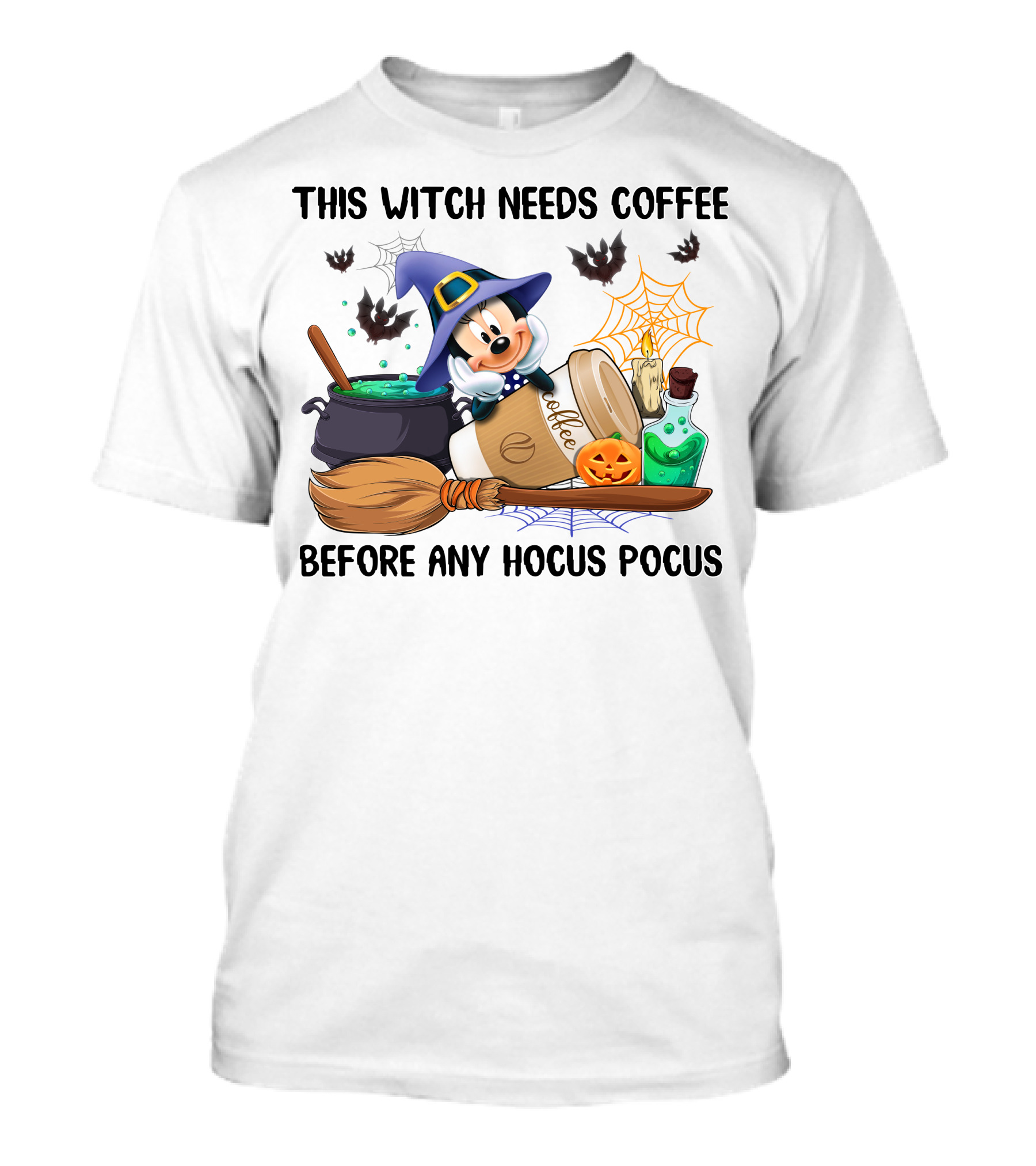 Minnie This Witch Needs Coffee Before Any Hocus Pocus T-Shirt