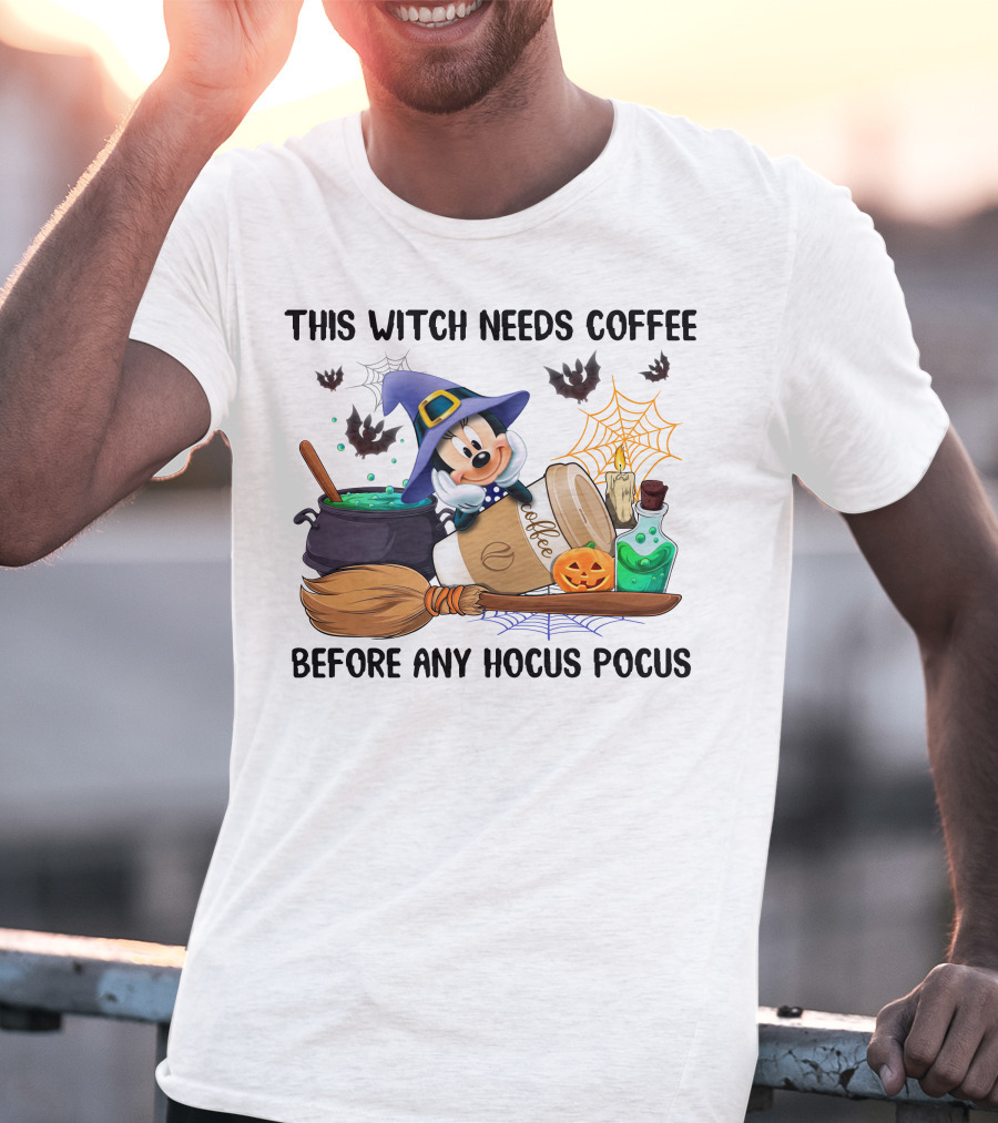 Minnie This Witch Needs Coffee Before Any Hocus Pocus T-Shirt