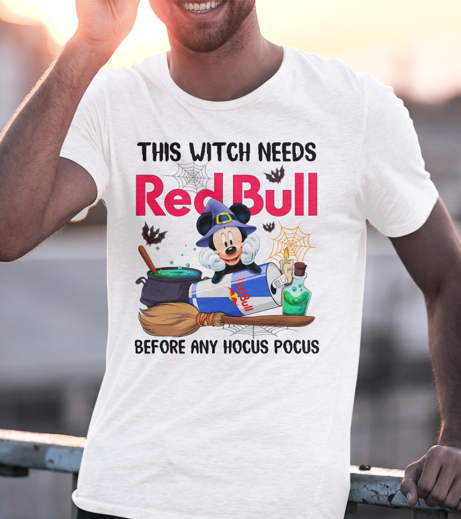 This Witch Needs Red Bull Before Any Hocus Pocus Mickey T-Shirt