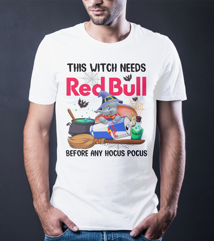 This Witch Needs Red Bull Before Any Hocus Pocus Dumbo T-Shirt