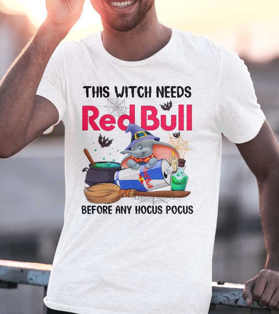 This Witch Needs Red Bull Before Any Hocus Pocus Dumbo T-Shirt