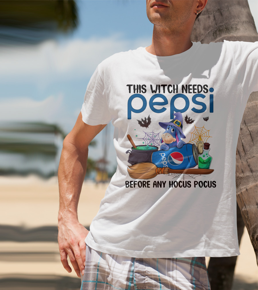 This Witch Needs Pepsi Before Any Hocus Pocus Eeyore T-Shirt
