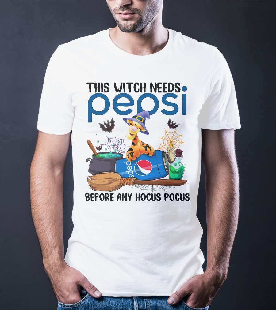 This Witch Needs Pepsi Before Any Hocus Pocus Tigger T-Shirt