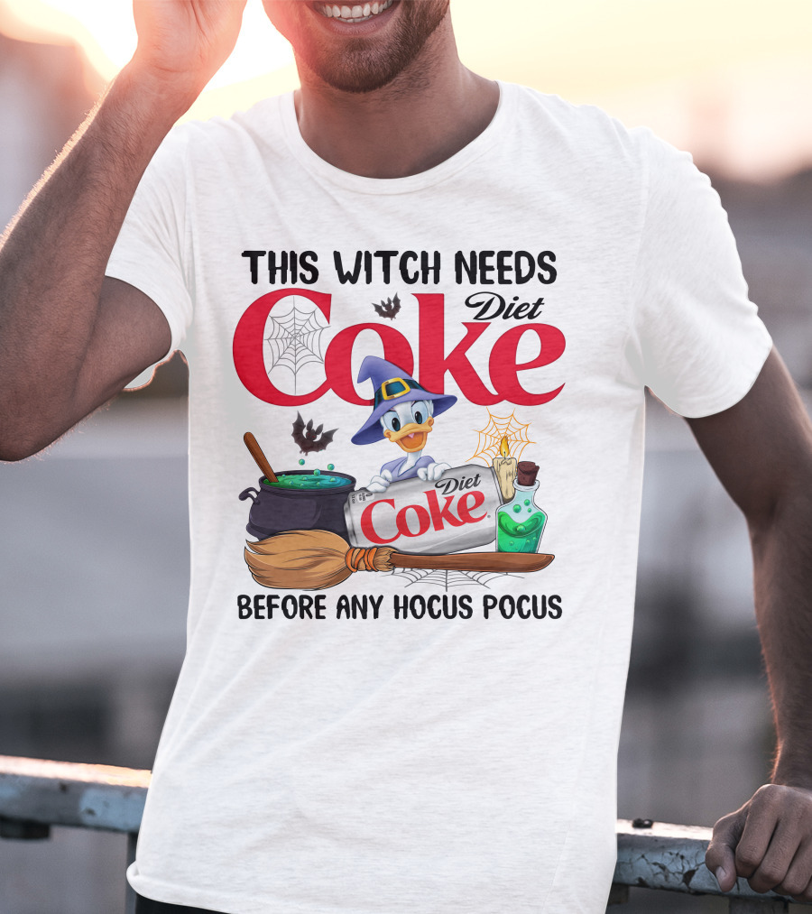 This Witch Needs Diet Coke Before Any Hocus Pocus Disney Character Magic Potion T-Shirt
