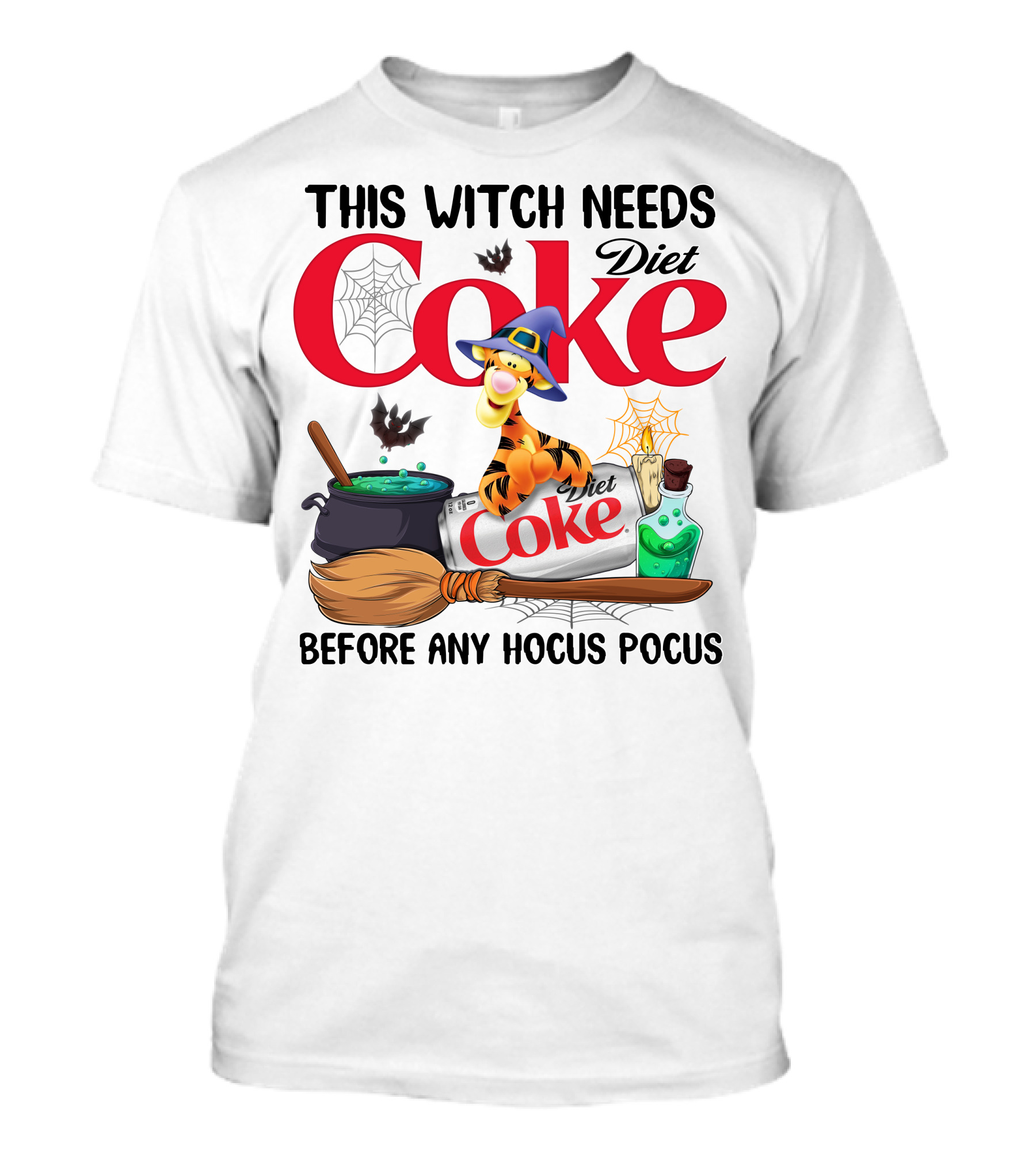 This Witch Needs Diet Coke Before Any Hocus Pocus Tigger T-Shirt