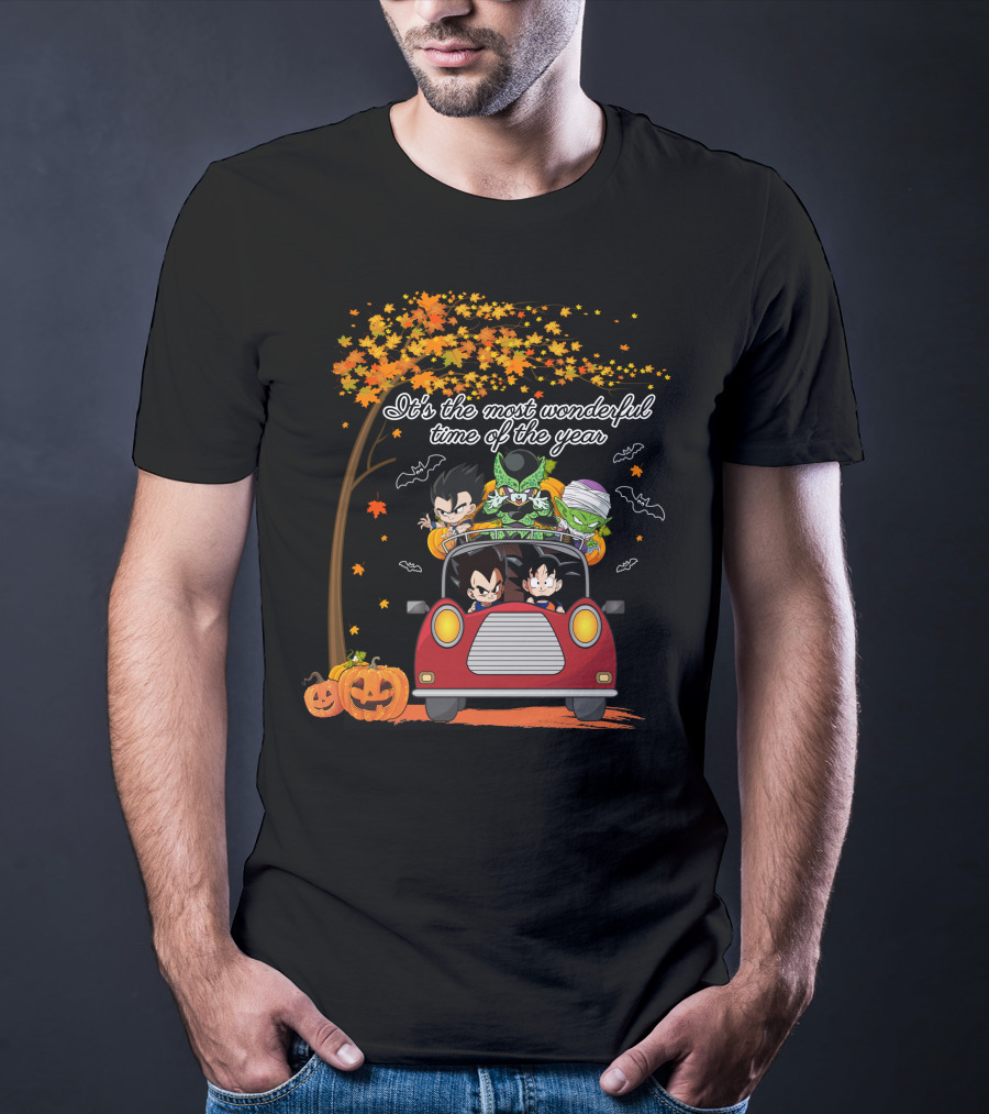 It's The Most Wonderful Time Of The Year With Halloween Characters In Car T-Shirt