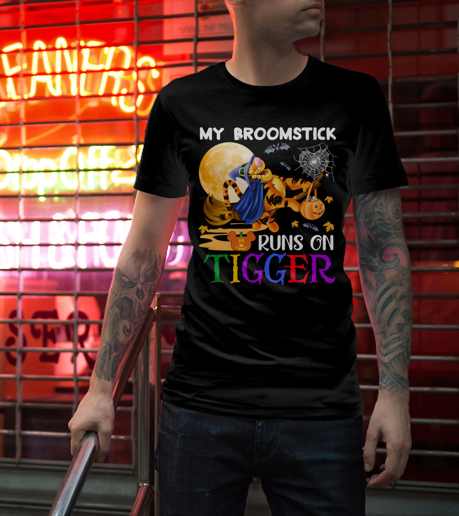 My Broomstick Runs On Tigger T-Shirt
