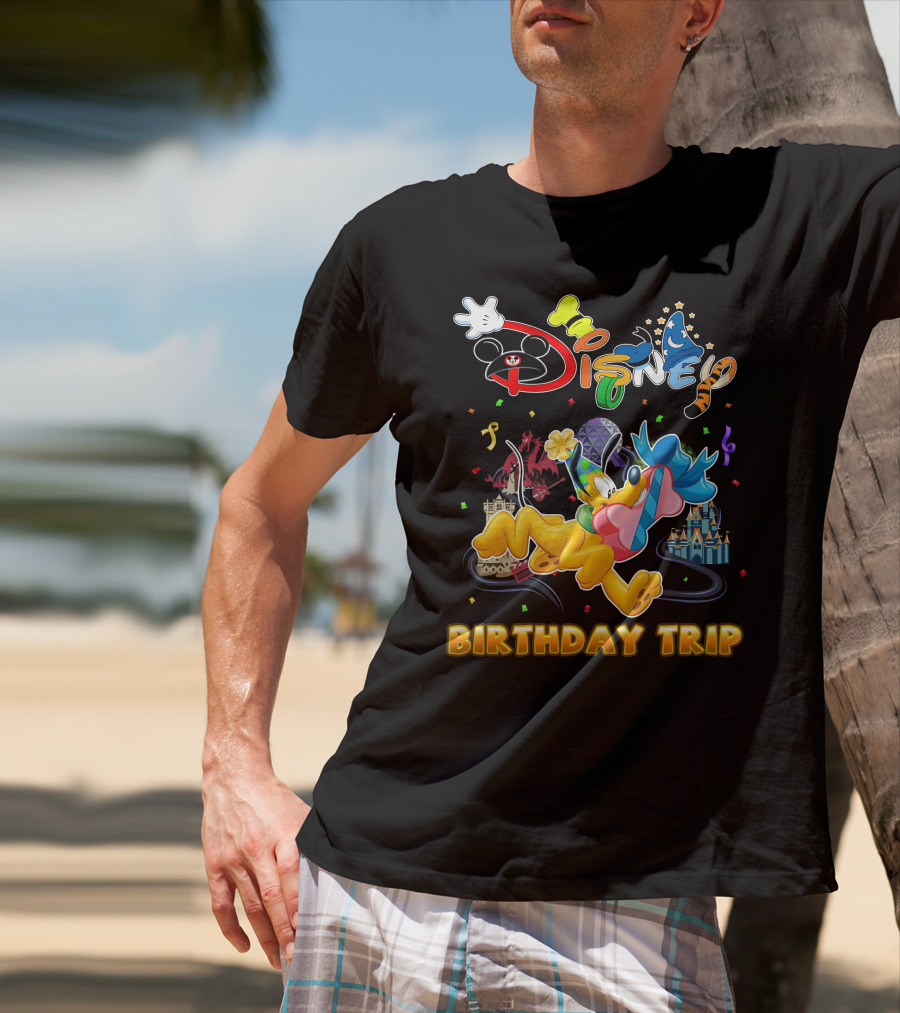 Disney Pluto Birthday Trip Celebration Adventure T-Shirt