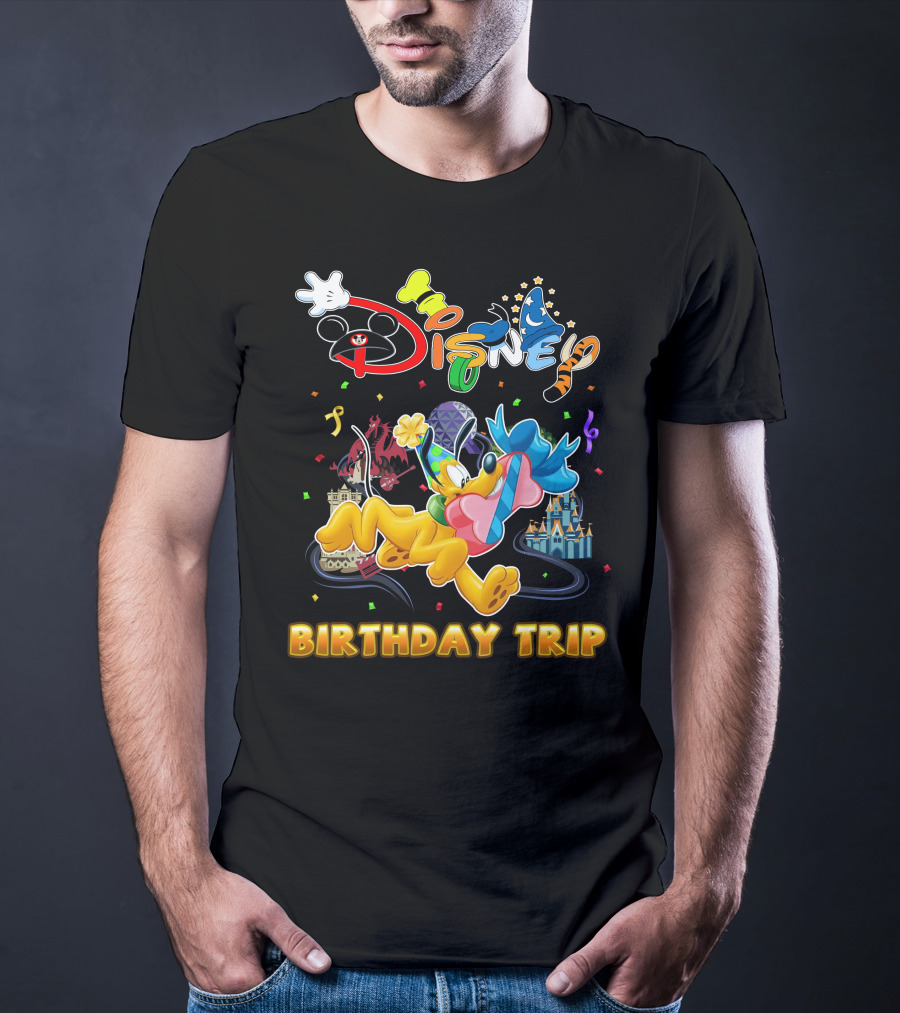 Disney Pluto Birthday Trip Celebration Adventure T-Shirt