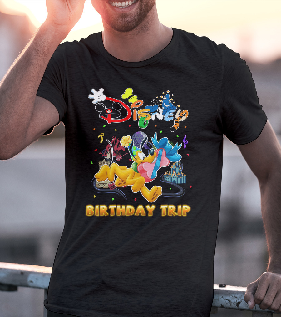 Disney Pluto Birthday Trip Celebration Adventure T-Shirt