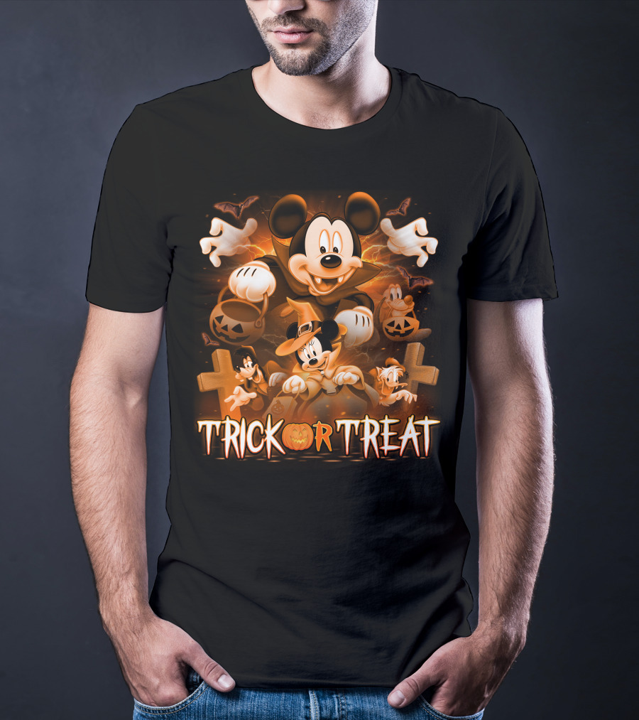Trick Or Treat Mickey Mouse Halloween Adventure T-Shirt