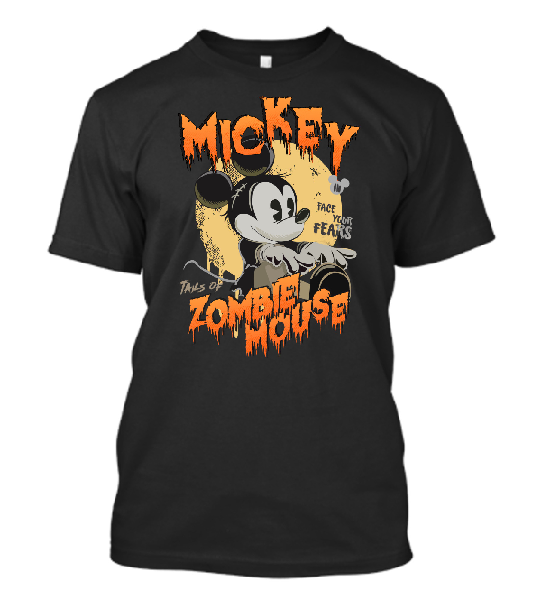 Mickey Tails Of Zombie Mouse Face Your Fears T-Shirt