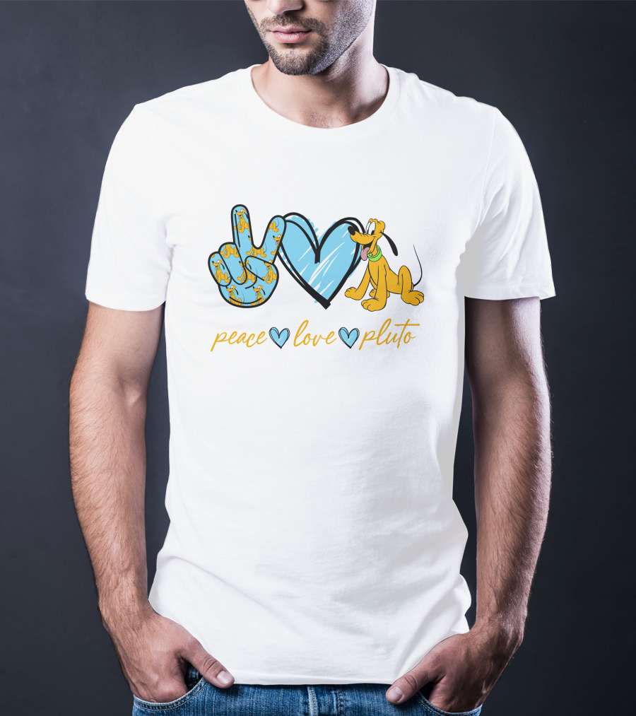 Peace Love Pluto Vintage Cartoon Inspired T-Shirt