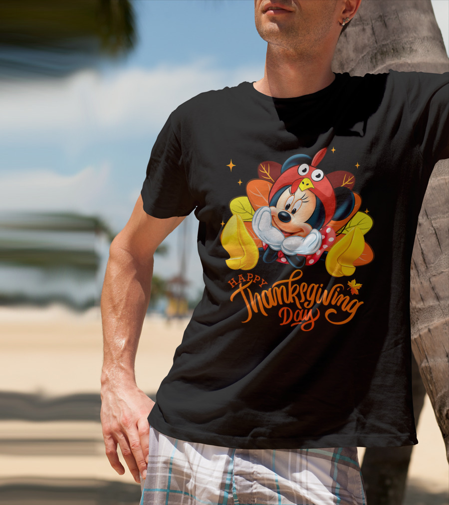 Minnie Happy Thanksgiving Day Turkey Costume T-Shirt