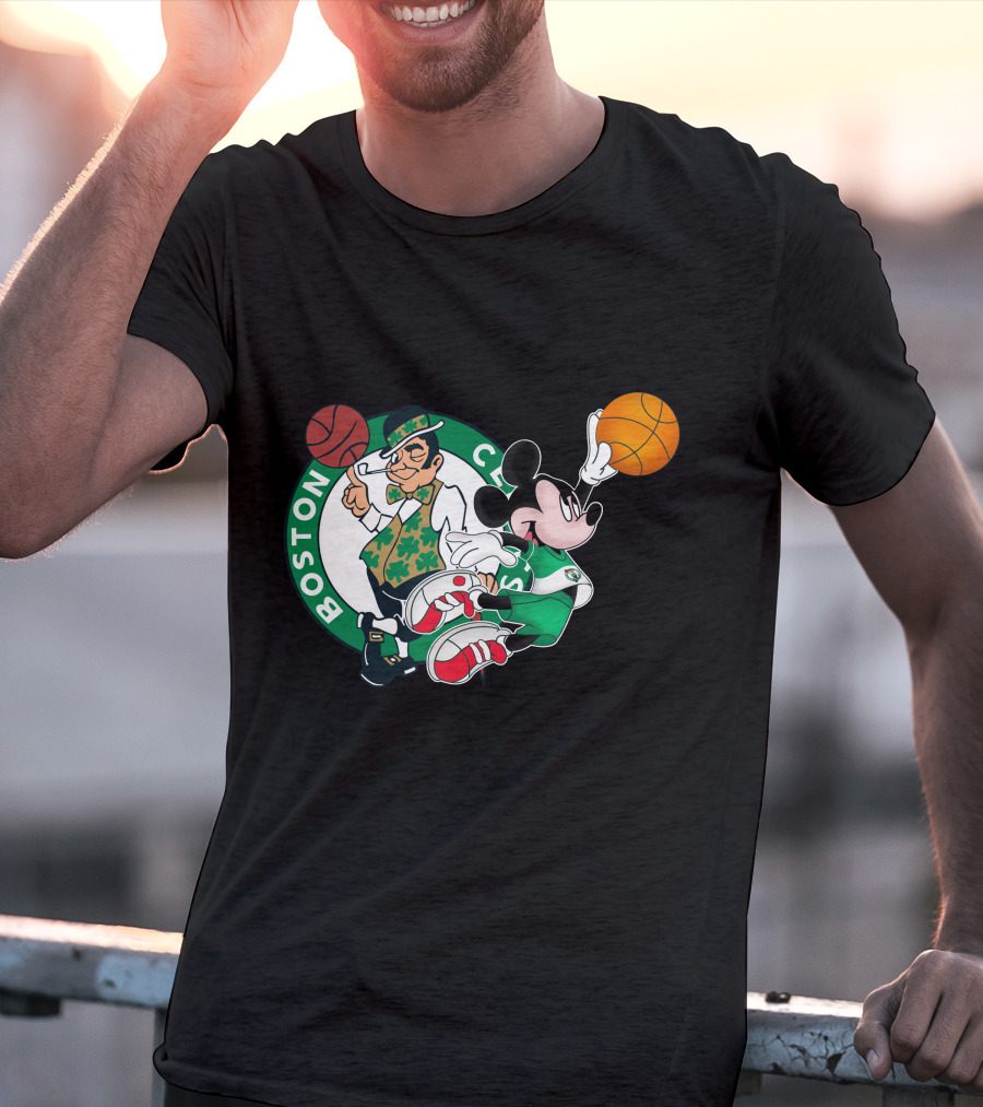 Mickey Boston Celtics Basketball Fantasy T-Shirt