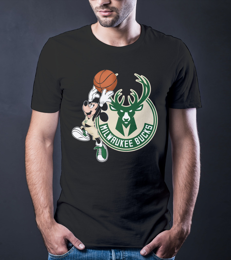 Mickey Milwaukee Bucks Basketball T-Shirt