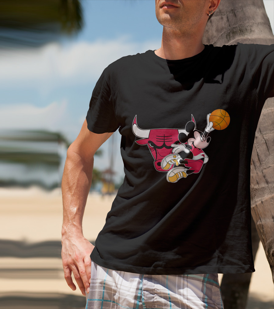 Mickey Chicago Bulls Basketball T-Shirt