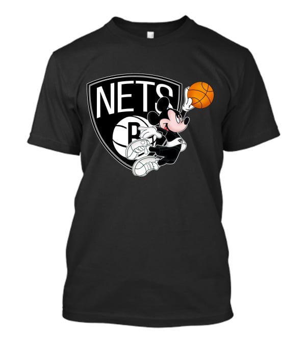 Nets Mickey Basketball Slam Dunk T-Shirt