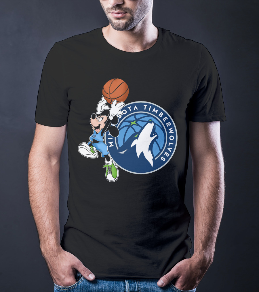 Mickey Minnesota Timberwolves Basketball T-Shirt