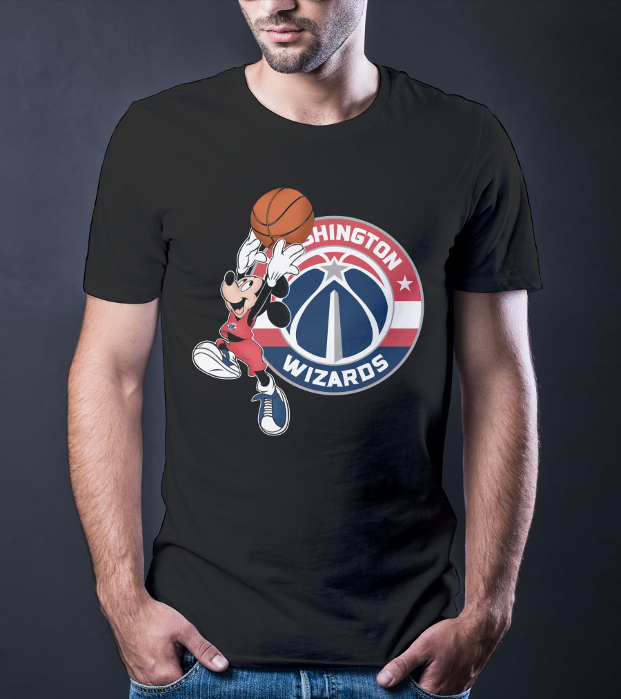 Washington Wizards Mickey Mouse Basketball T-Shirt