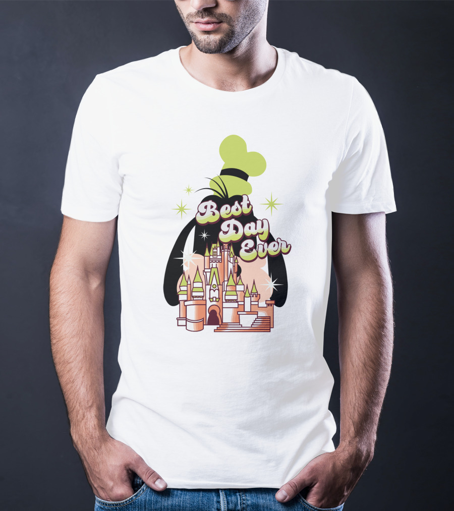 Best Day Ever Goofy Disney Castle T-Shirt