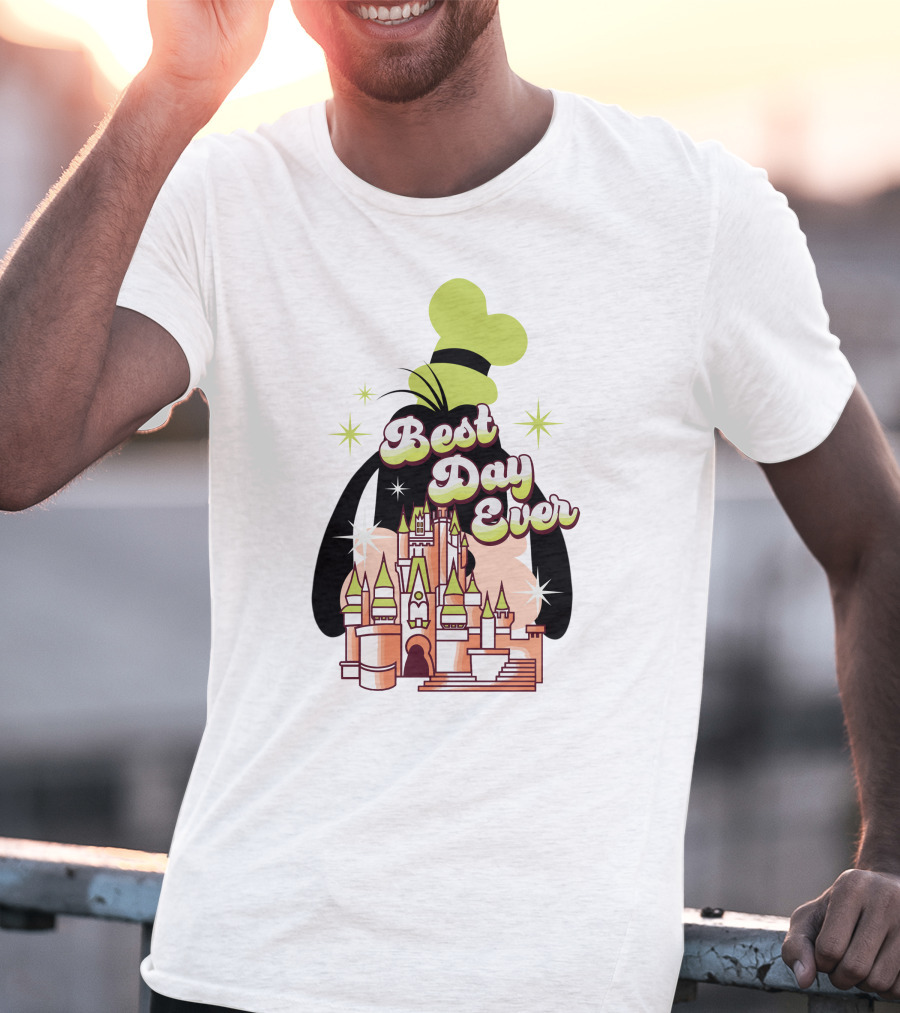 Best Day Ever Goofy Disney Castle T-Shirt