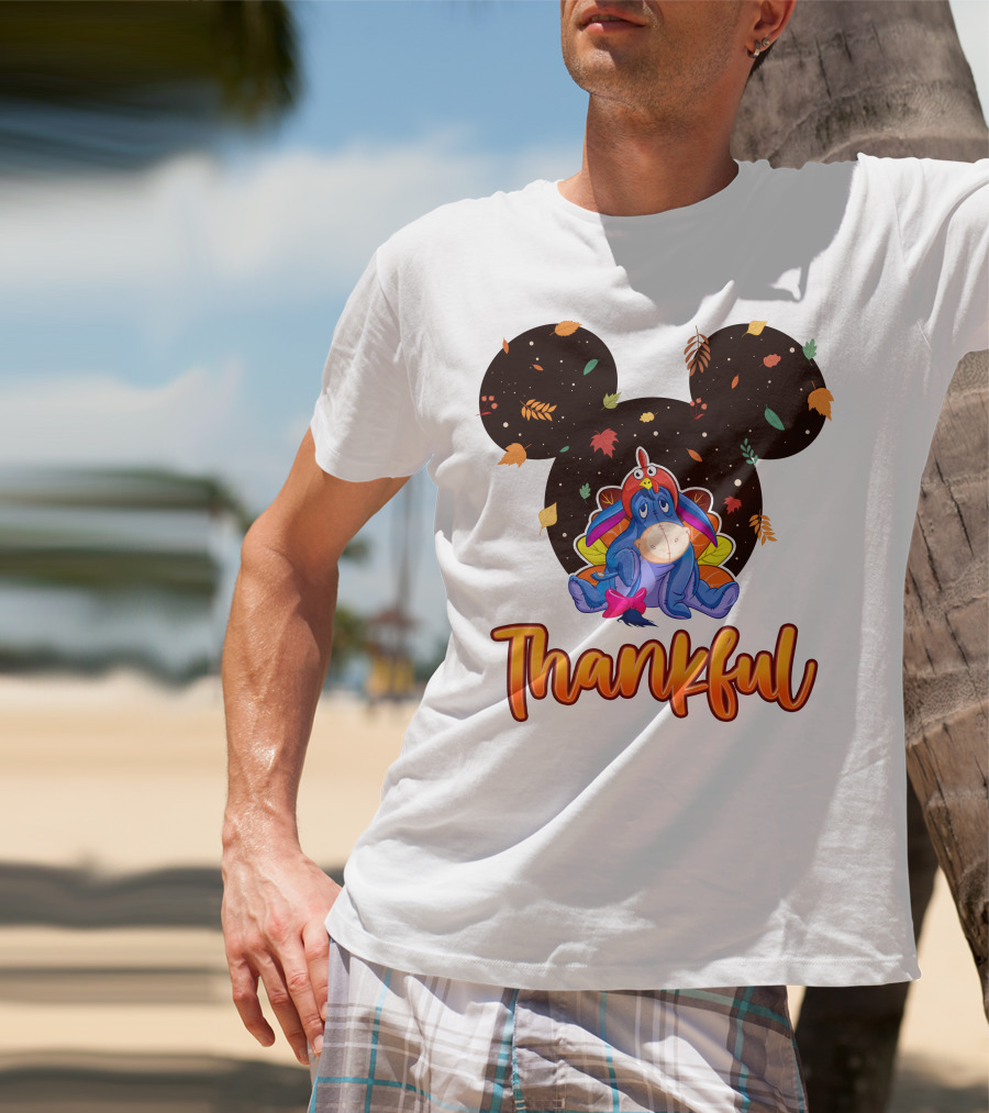 Eeyore Thankful Fall Mickey Ears T-Shirt