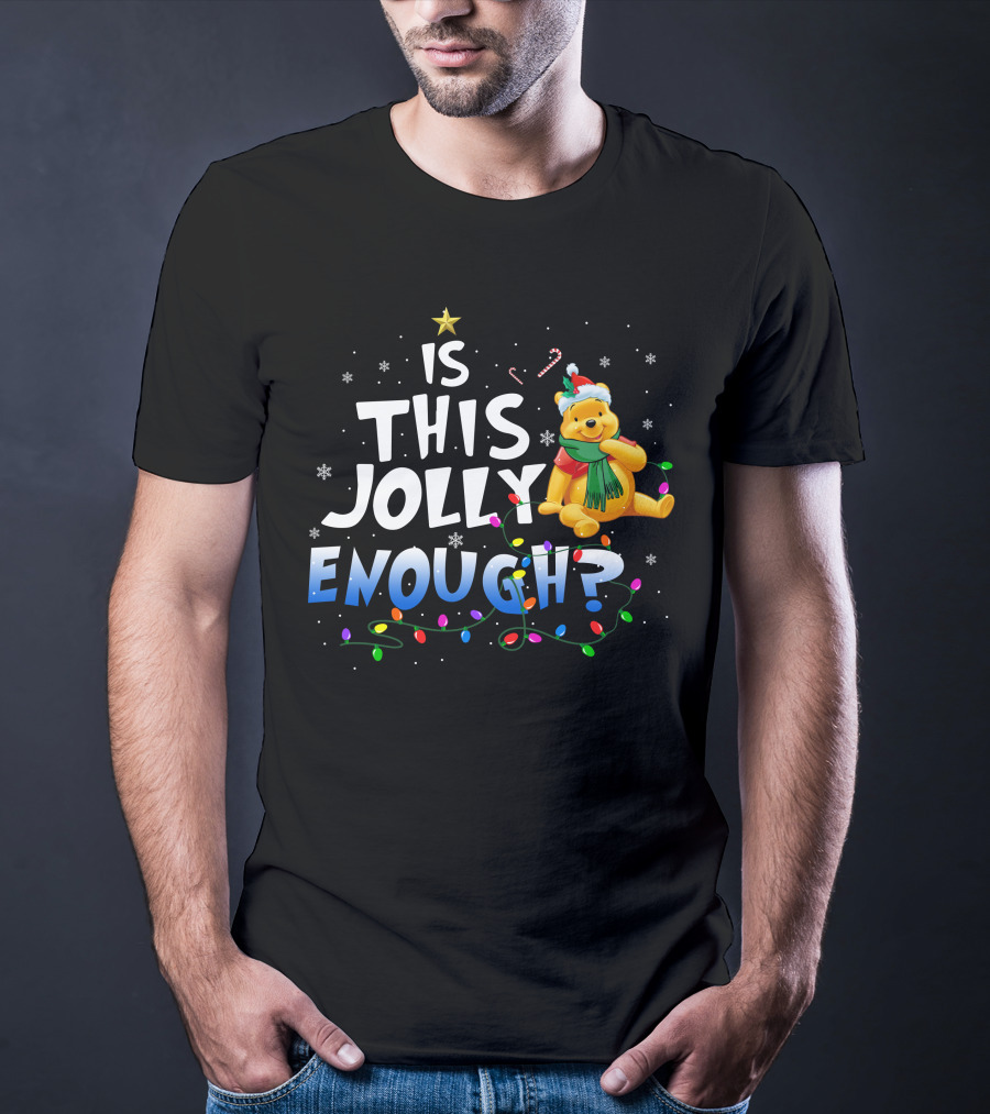 Is This Jolly Enough Pooh Christmas Lights T-Shirt
