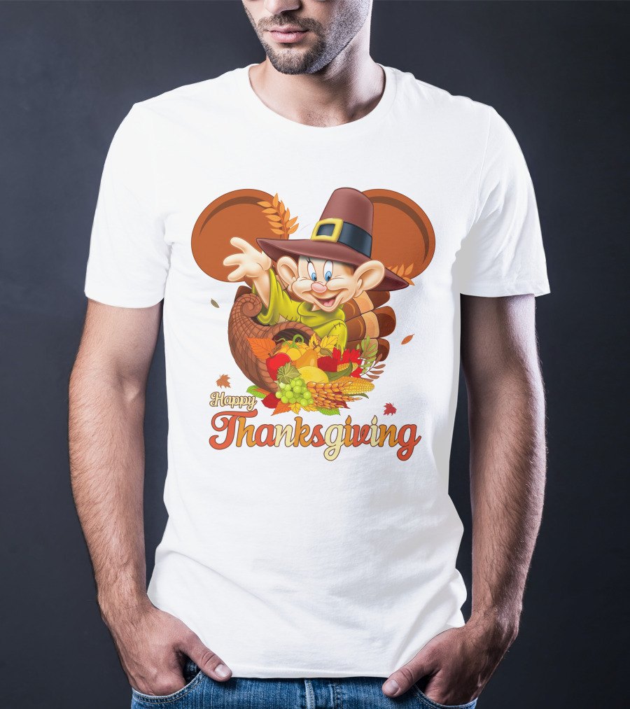 Happy Thanksgiving Dopey Cornucopia T-Shirt
