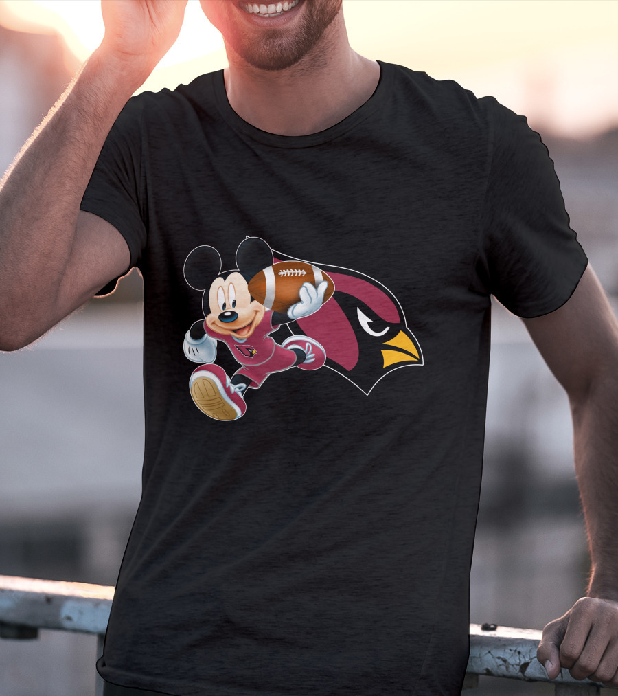 Mickey Arizona Cardinals Football Run T-Shirt