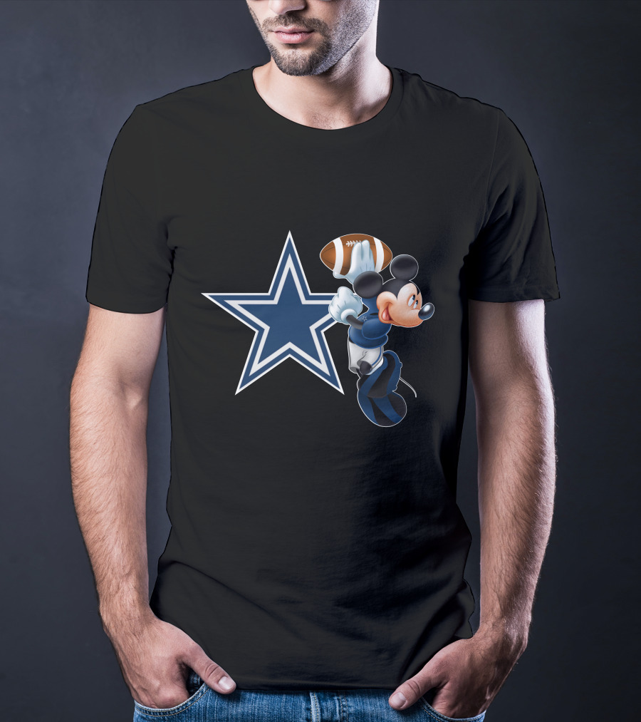 Mickey Mouse Dallas Cowboys Football Star T-Shirt