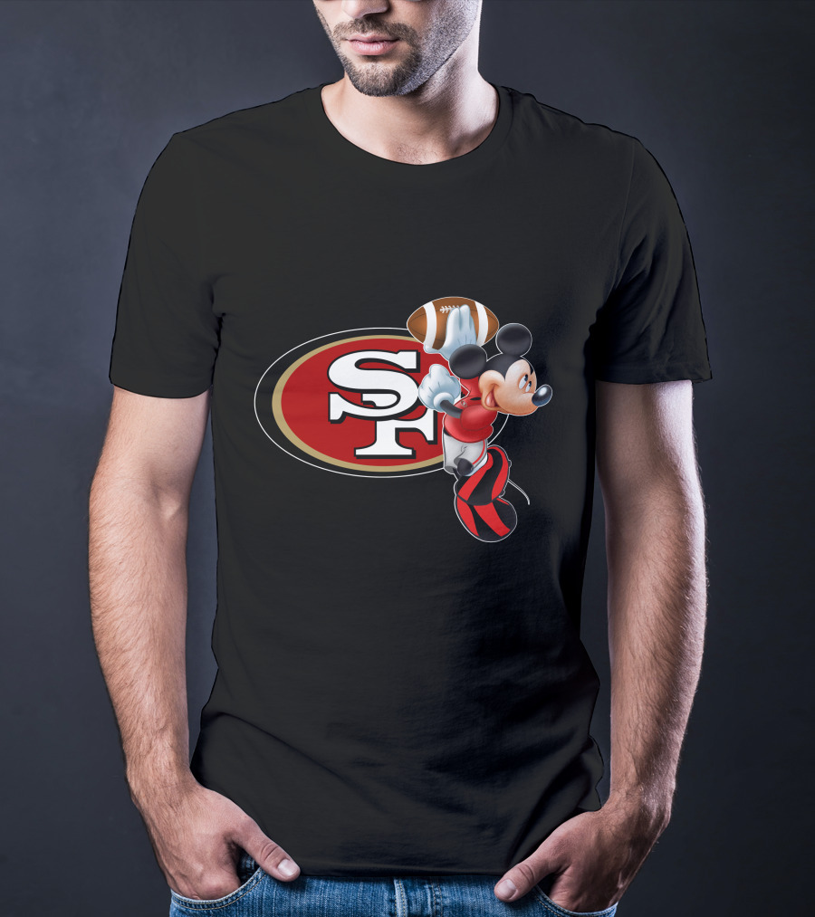 Mickey Mouse San Francisco 49ers Football T-Shirt