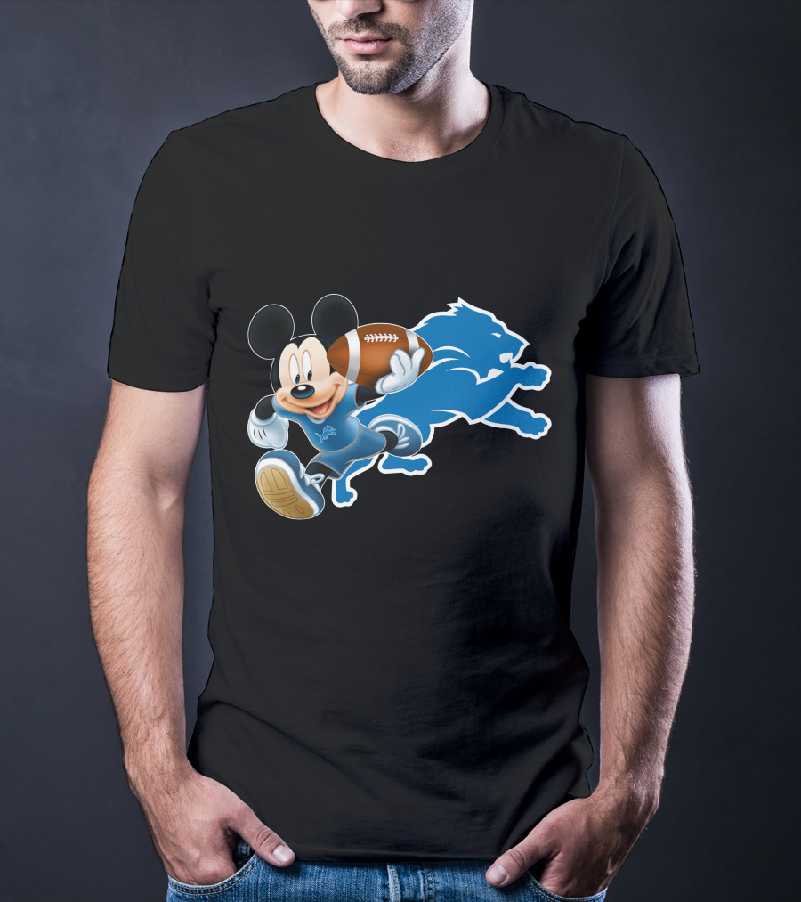 Mickey Mouse Detroit Lions Football T-Shirt