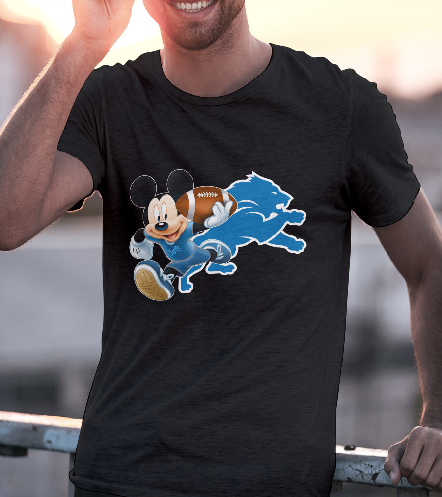 Mickey Mouse Detroit Lions Football T-Shirt