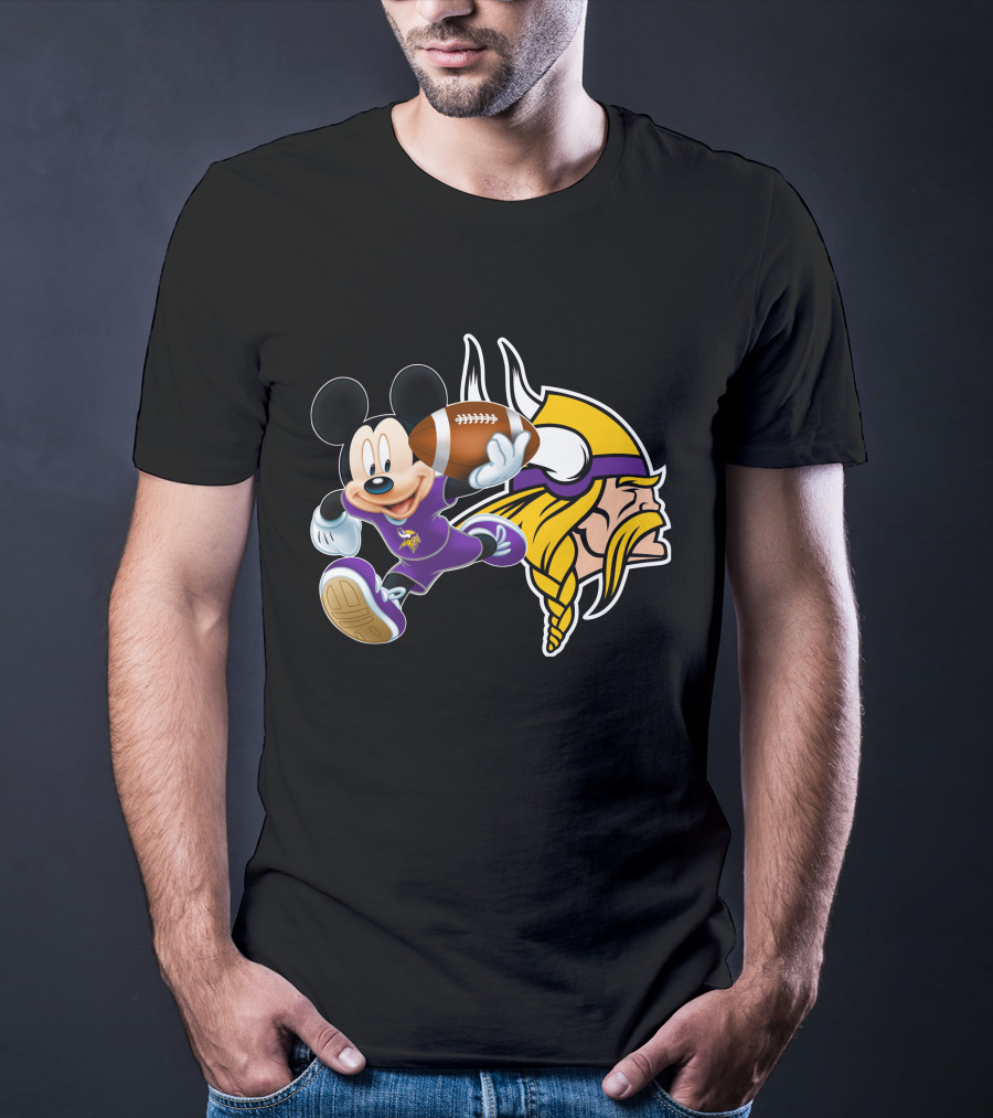 Mickey Mouse Minnesota Vikings Football Fusion T-Shirt