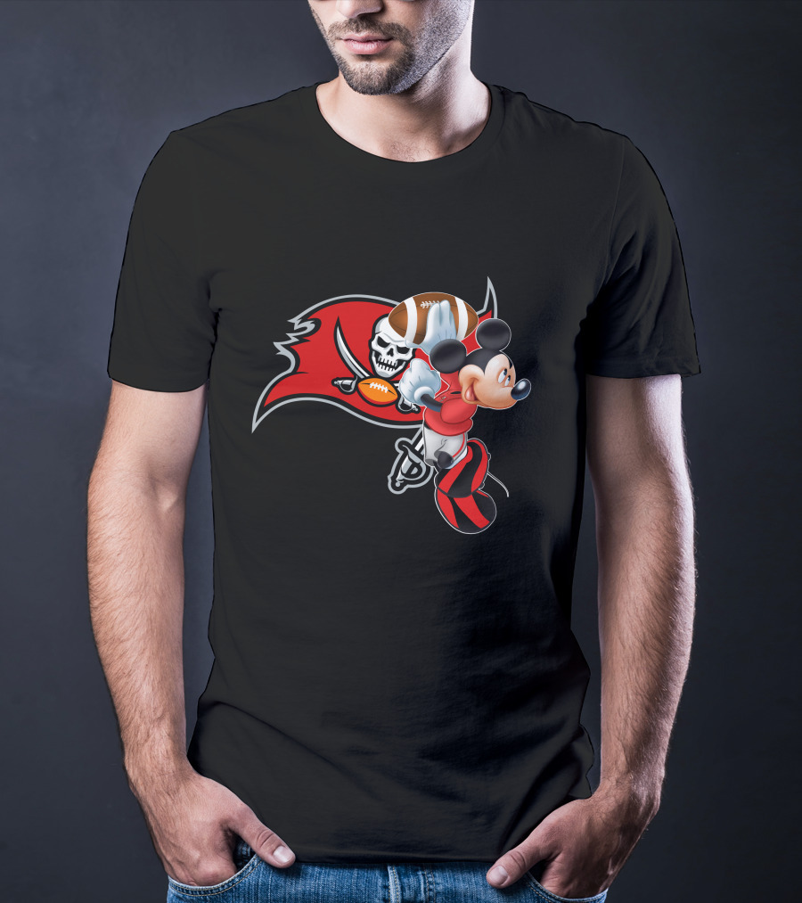 Mickey Buccaneers Football Crossover Tbb T-Shirt