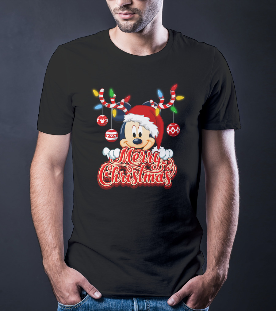 Mickey Mouse Merry Christmas Festive T-Shirt