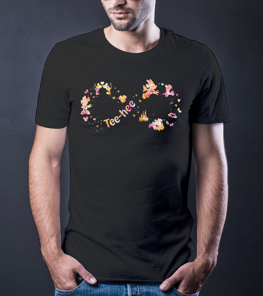 Tee-Hee Minnie Infinity Design With Castle And Butterflies T-Shirt