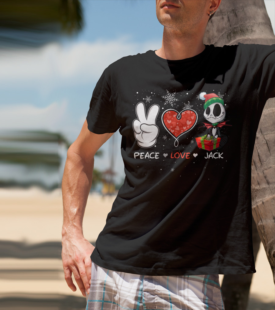 Peace Love Jack Christmas Gift T-Shirt